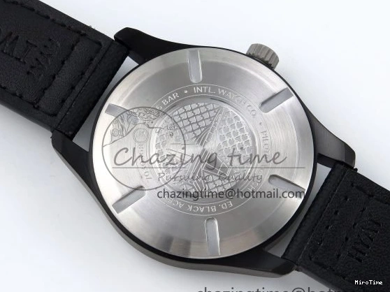 MIROTIME 0129 Pilot Black Ace BLSF 1:1 Best Edition White Lume Dial on Black Nylon Strap MIYOTA OnTrend 7021